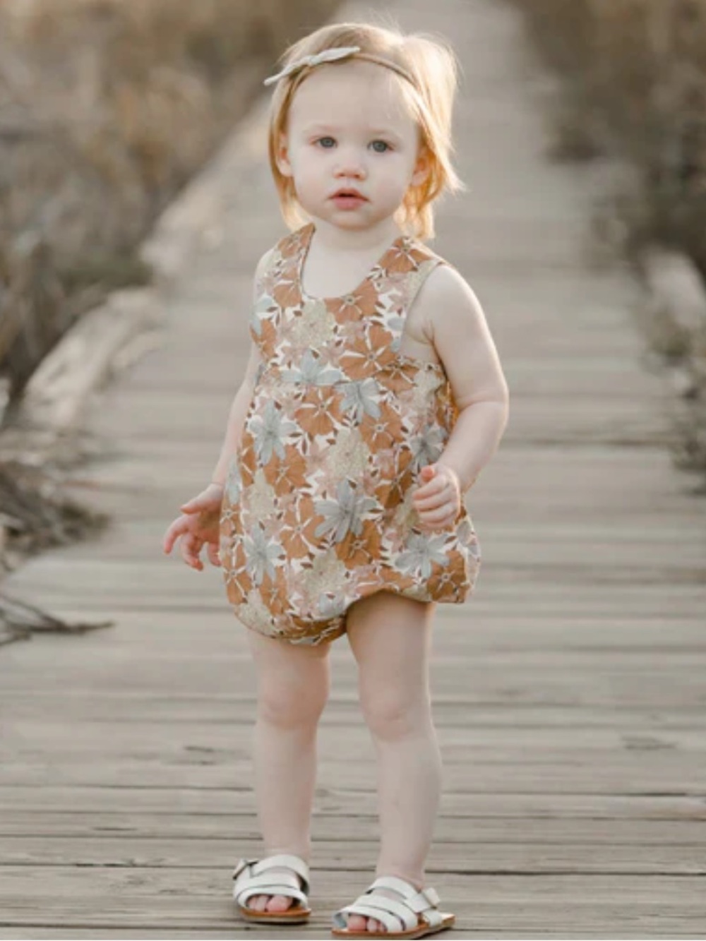 RYLEE + CRU JUNE ROMPER SAFARI FLORAL Linen Cotton